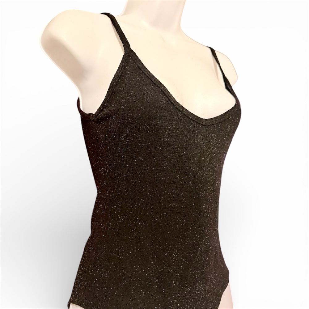 American Apparel Sparkling Black Bodysuit
